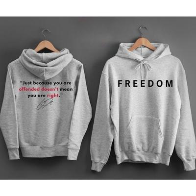 Freedom Charlie Kirk Hoodie Quote Doesn't Mean Your Right Hoodie Men Sweatshirt Fit Youth Sports Outdoor Wear Printed Hoodie
