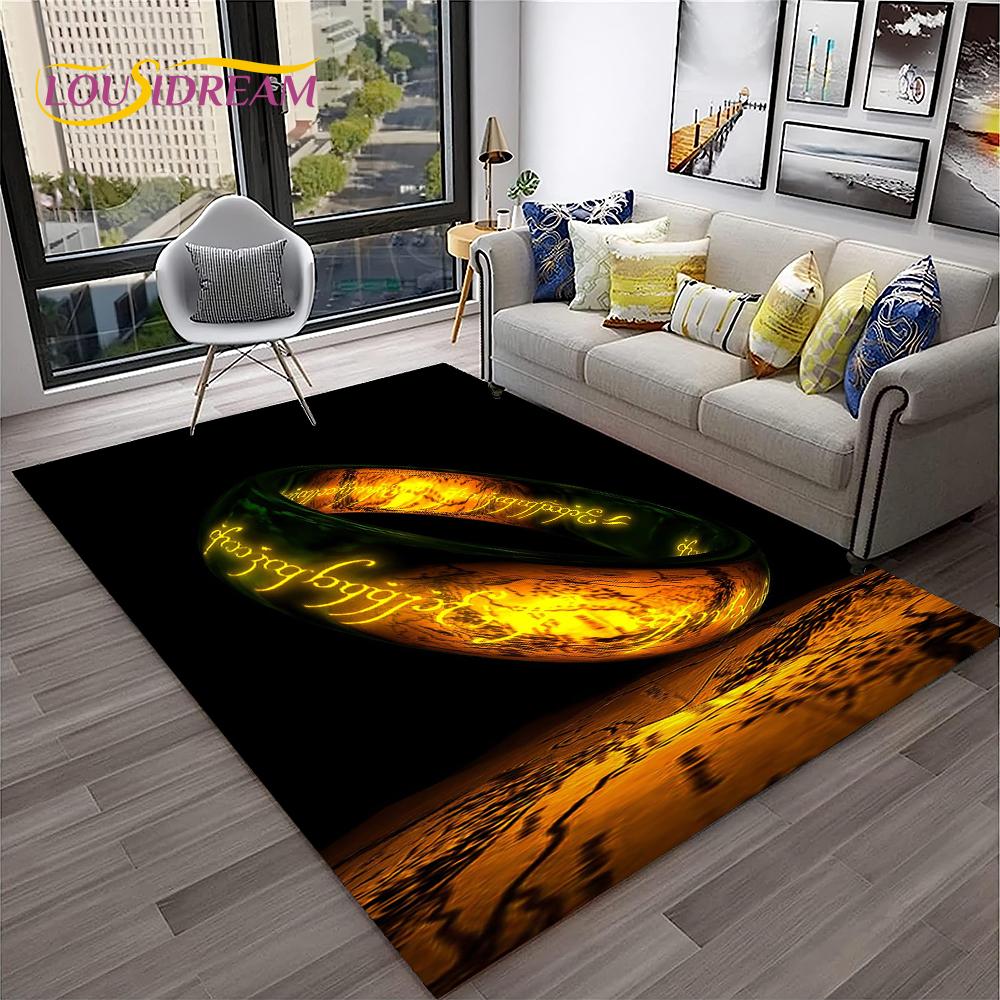 Movie L-Lord of The Rings H-Hobbit Area Rug,Carpet for Home Living Room Bedroom Sofa Doormat Decor,kids Play Non-slip Floor Mat
