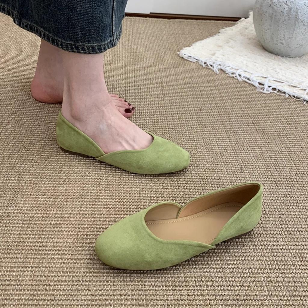 Platta mockasneakers dam nya mormorsskor enpedals pendlarskor mjukt sulade temperament damskor