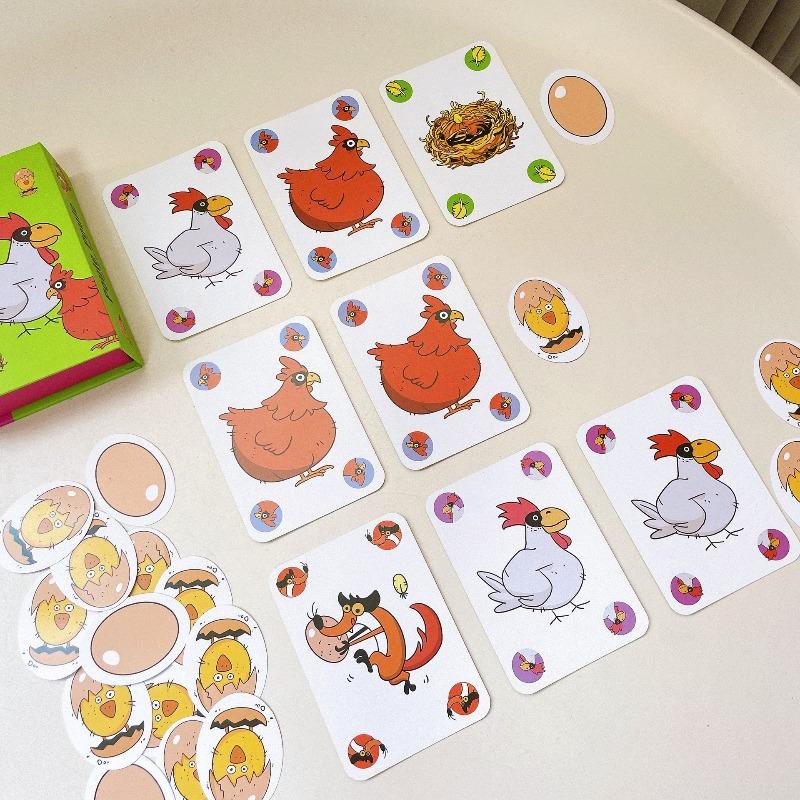 Non-Toxic Chicken Chiu Chiu Board Game: Grow Up Without Children 5-8 Years Old Casual Party Card Game Intellectual Children'S Day Gift