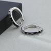 Silver Plated Men's Trendy Stud Earrings - Bad Boy Style Hoops Jewelry