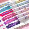 6pcs Vintage Color Scheme Highlighter Pen Set Laying Colors Fluorescent Magic Art Marker Liner for Drawing