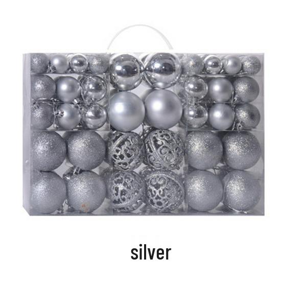 100-Piece Christmas Tree Ornament Set: 3-6CM Shiny, Matte, Pink & Hollow Balls