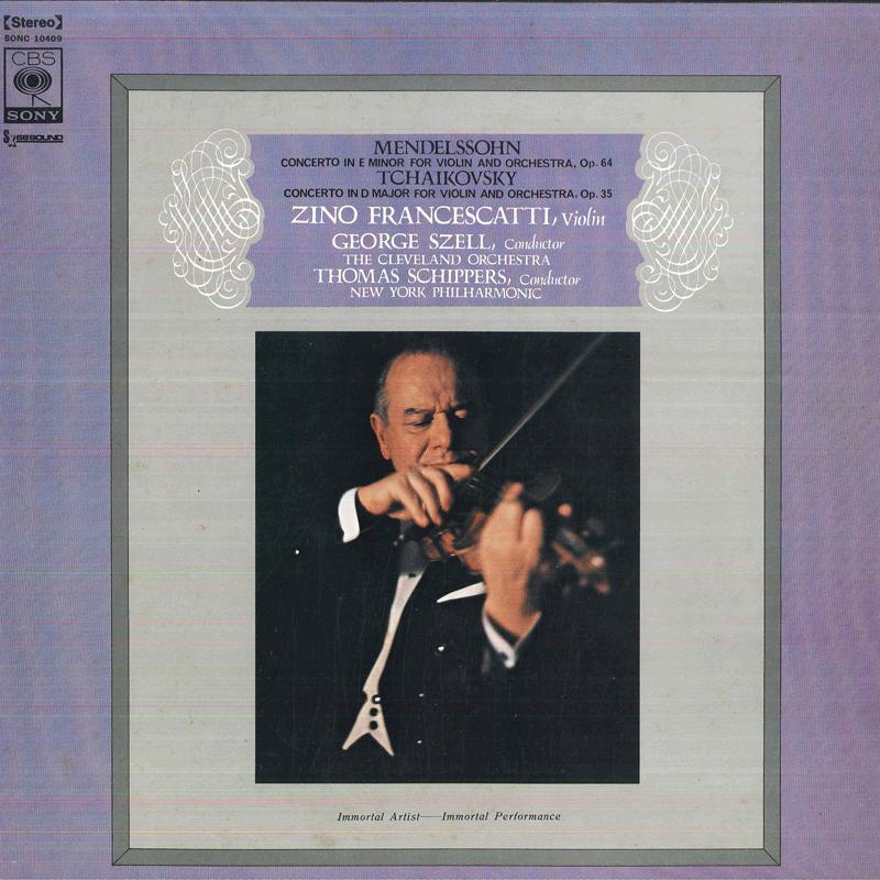 

LP Record ZINO FRANCESCATTI, GEORGE SZELL, CL - Mendelssohn Concerto In E Minor For SONC10409 CBS SONY Japan Classical Used