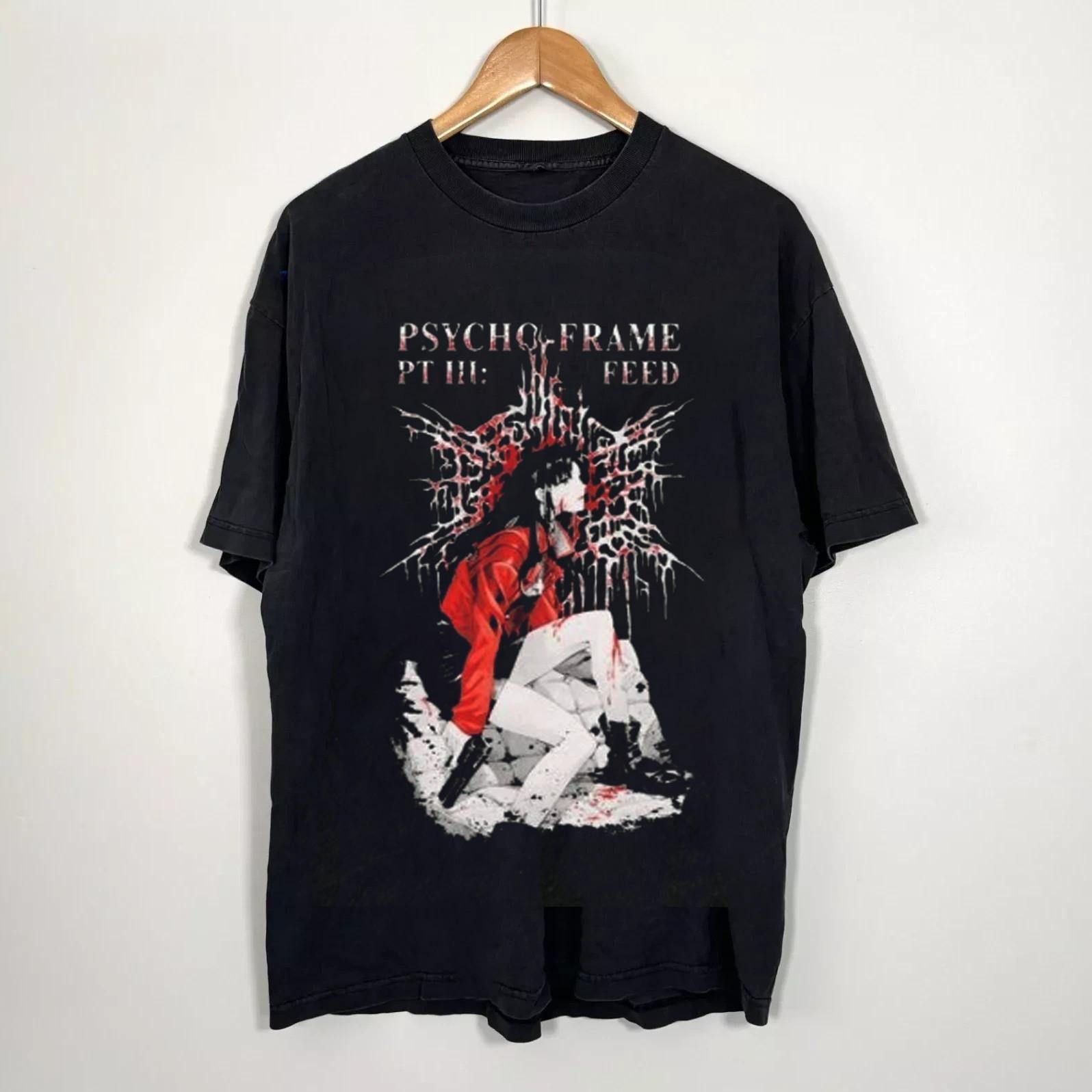 Collection Psycho-Frame Band Music Cotton Black S to 5XL Shirt SN938 Unisex T-Shirt S