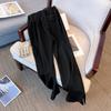 Plus Size Women's Trousers Casual Cropped Pants Spring and Summer Temperament Thin Straight Trousers