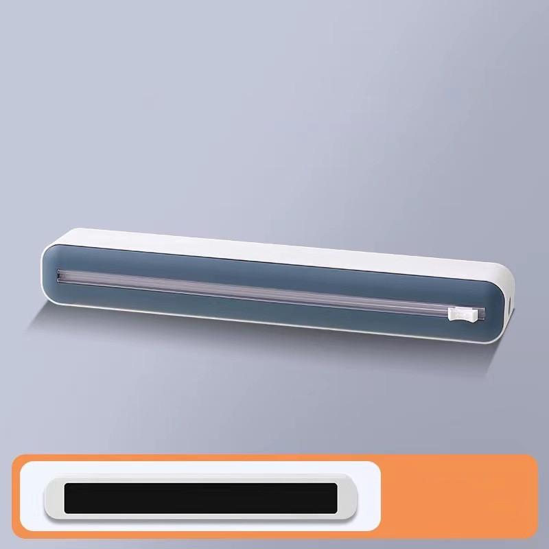 Food Film Dispenser Magnetic Plastic Wrap Dispenser with Cutter Storage Box Aluminum Foil Stretch Film Cutter Storage Holder