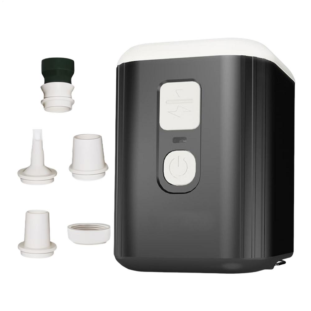 

Portable Air Pump For Inflatables 4.5kpa Inflator Pump Electric Devices Accessories Inflation For Boats Camping Kitchen Home чорний