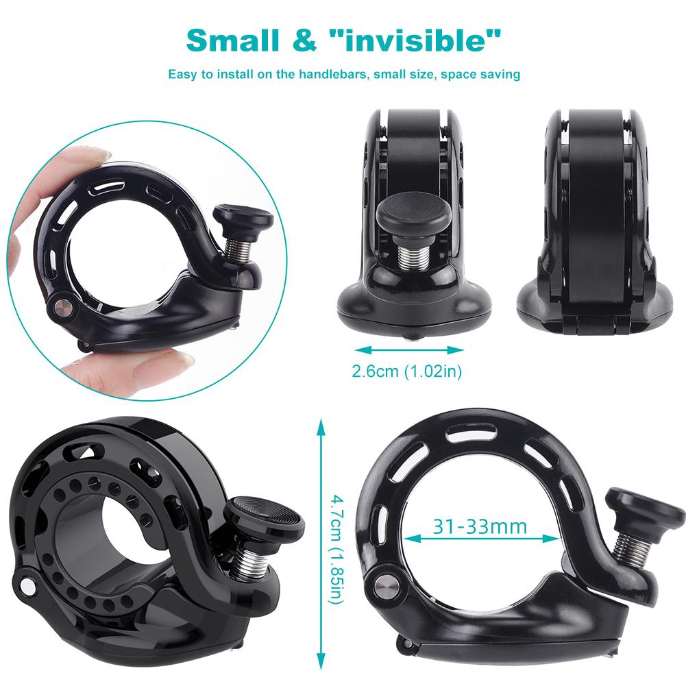 Bicycle Bell for AirTag Aluminium Alloy Mountain Bike Bell Anti-Theft Bike Handlebar Bell for Road Bike Ebike MTB