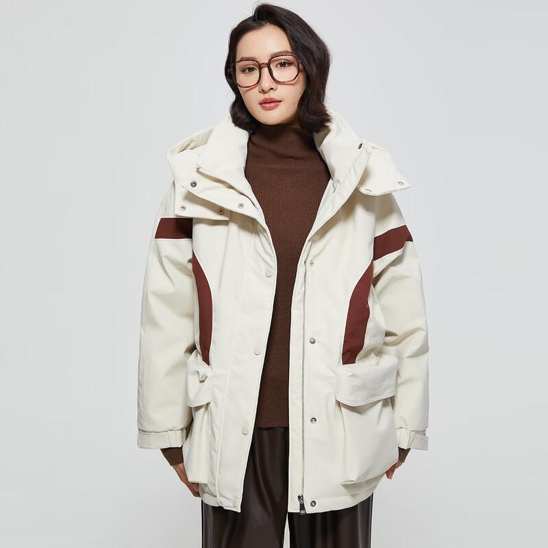 Tatu Women's Casual Color-block Down Parka