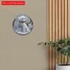 2D Flat 20*20cm1pc Cute White Furry Dog Design Round Wooden Wall Decorative Plate, Perfect for Club&Cafe&Room&Bedroom&Garden&Bathroom Decor, No Need