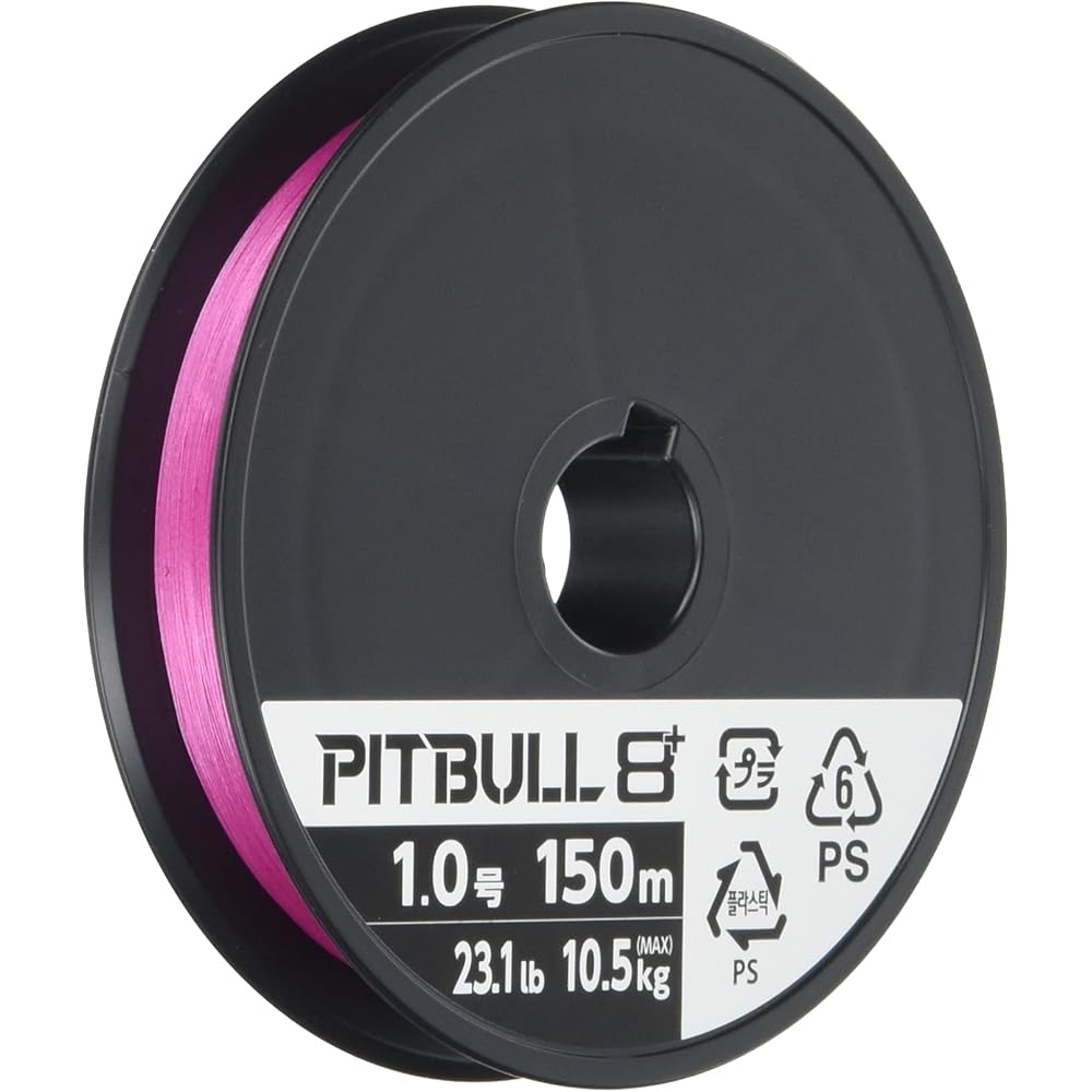Шнур Shimano Pitbull 8+ PE 150м 1.0мм Отслеживаемый Розовый Рыболовный Шнур