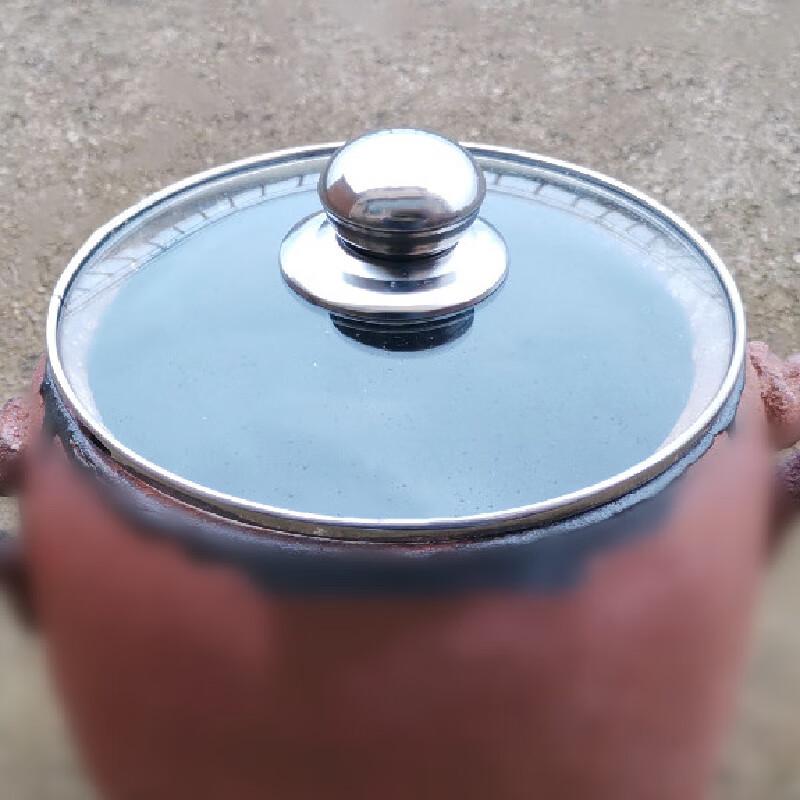 Traditional Clay Cooking Pot with Glass Lid