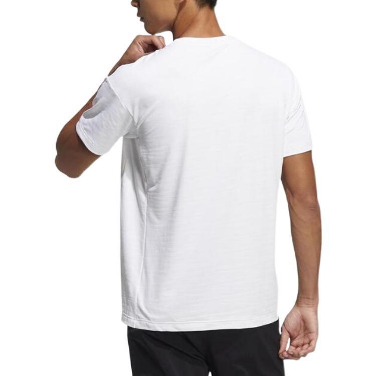 Adidas T Shirts Men's White V Neck Moderate Straight Fit HE9942