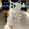Phone Case For iPhone 17 16E 16 11 15 14 Pro MAX 12 13 MINI 7 8 Plus XR SE Silver IMD Cover Art Initial Letter M To Y Flowers