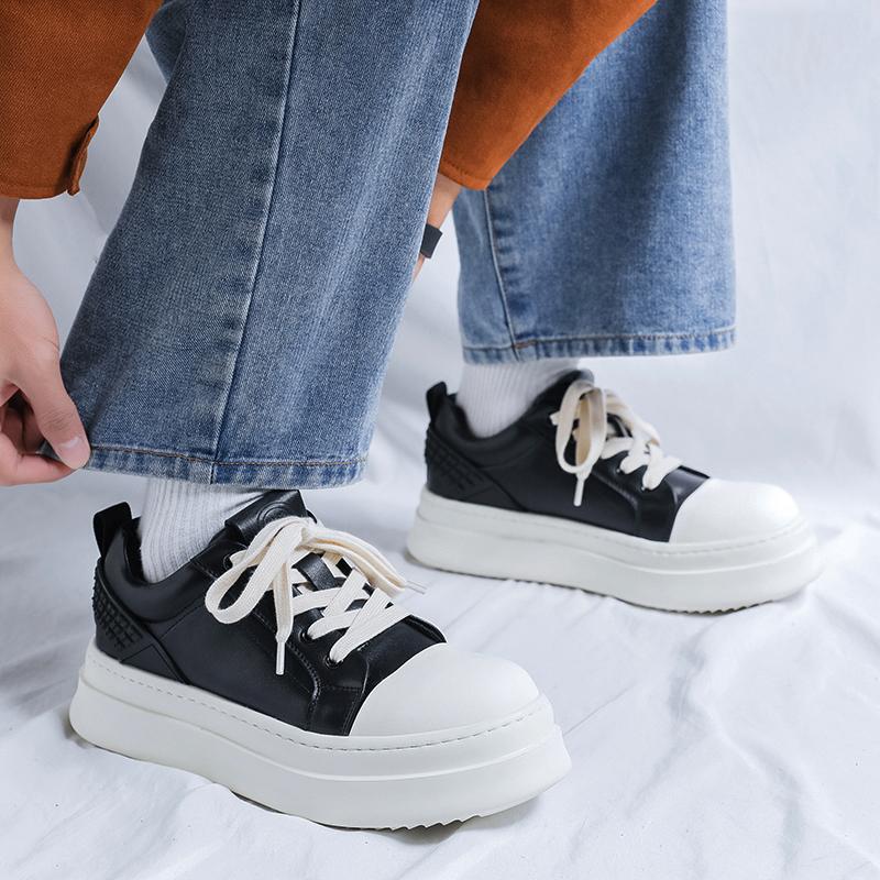 Fashion Trendy youth men's thick soled shoes Classic Fashion Designer Styles Leisure Outdoor Party Daily Height increasing shoes