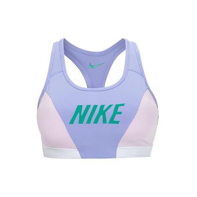 Sutiã esportivo com bloco de logotipo de suporte, roupa íntima feminina, roxo-claro-cardo DQ5135-569
