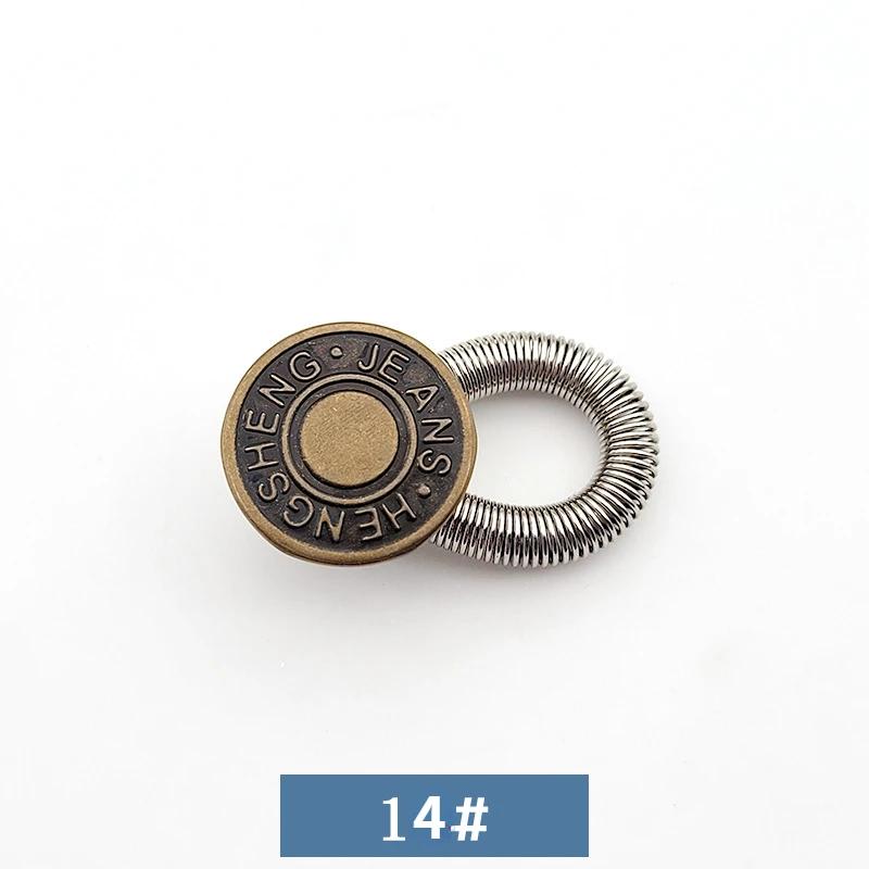 Detachable Jeans Waist Adjustment Buckle Metal Button Extender for DIY Pants Jeans Free Sewing Waist Extenders Buttons