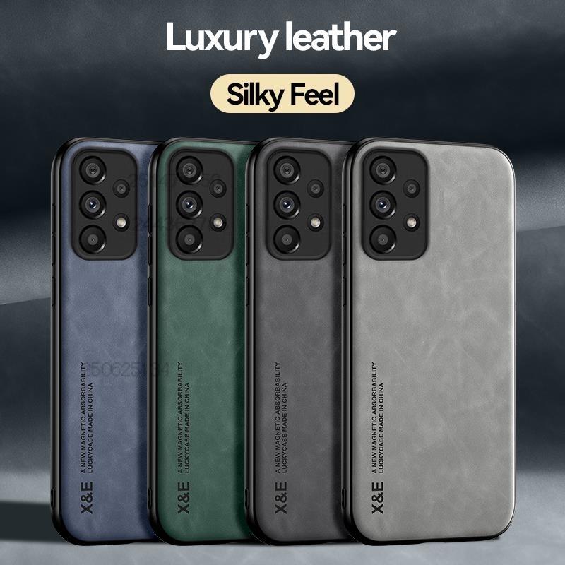 Custodia in Pelle di Pecora per Samsung Galaxy A53 A73 A33 A52 A54 A14 A34 A72 A51 A50 A71 A31 A13 A21S M32 M33 Copertura Magnetica Coque