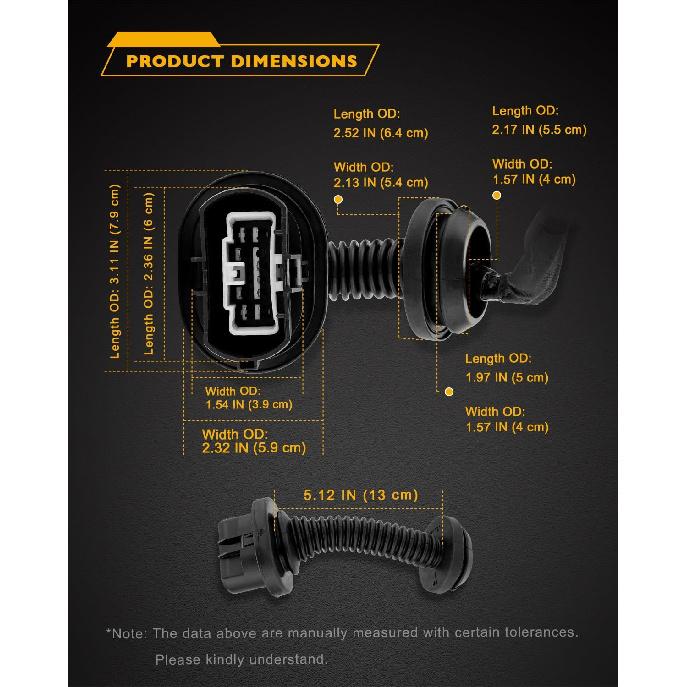 Door Jumper Wire Assembly, Left Rear Driver Side Door, Compatible with 2009-2014 Ford F150 Crew Cab, LH Rear Door Jumper Wiring Harness, Replace#