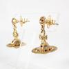 Pre-owned Vivienne Westwood Orb Gold Earrings/j67-1