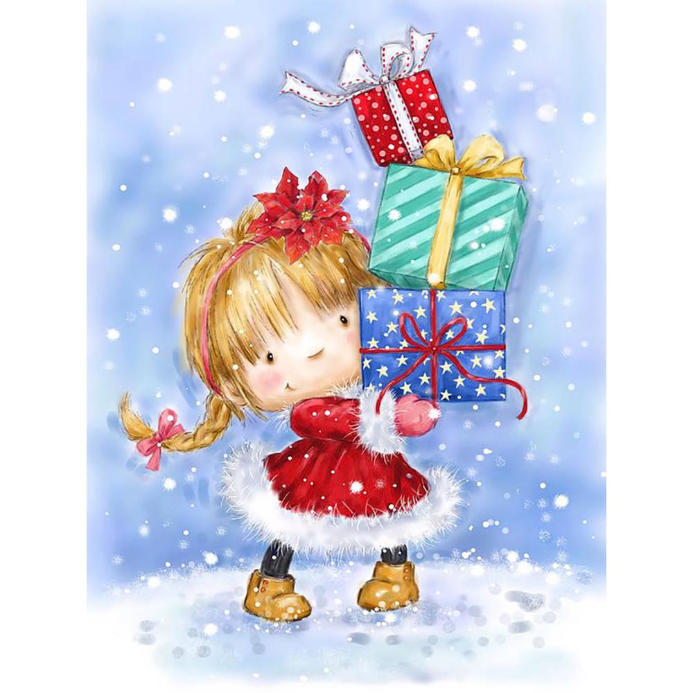 5d Diamond Painting Christmas Bear Hat Handicraft Full Square Diamond Embroidery Cross Stitch Animal Mosaic Christmas Wall Art