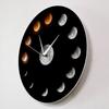 Cosmic Lunar Wall Clock - Eclipse Cycle Silhouette Silent Quartz Decorative Science Art Birth Christmas Gift Night Sky Theme2
