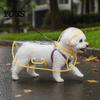 Dog Rainwear Clear Raincoat Poncho, Waterproof EVA Rain Suit for Small Medium Dogs, Pet Jacket with Hood And Leash Hole, Teddy Bichon Outdoor Walking