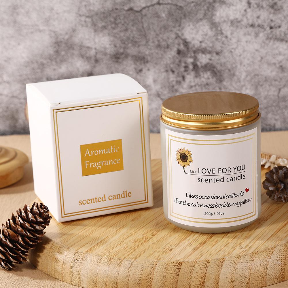 Большая кружка из матового стекла Ароматическая свеча Ароматическая подарочная свеча Декор Velvet Rose