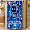 Beach TowelAstro Bot Custom Name Text Personalized Soft Towel for Beach Pool Indoor Home Decor Gift