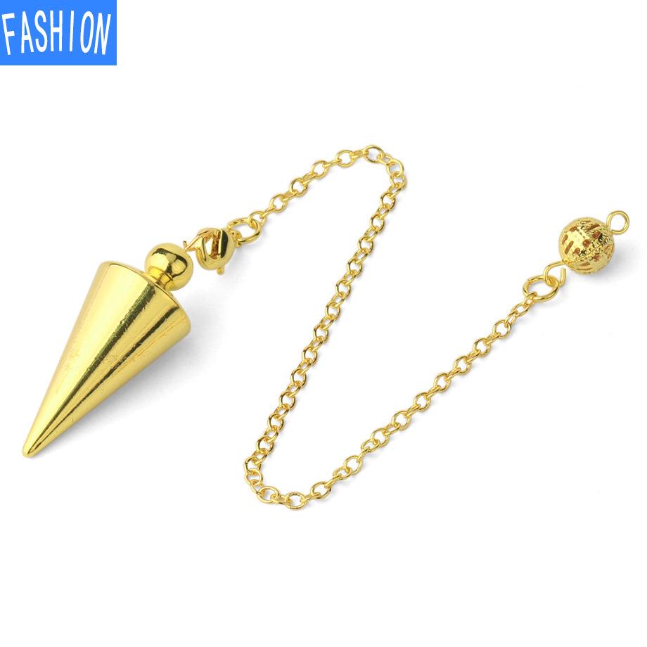 Pendul flexibil Transfrontalier Pandantiv conic Colier detașabil din bronz placat cu metal