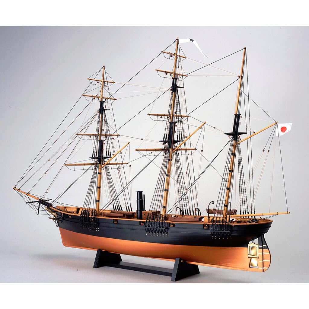 Woody Joe 1/75 Kanrin Maru (without Sails) Wooden Model Assembly Kit (Ship)