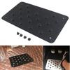 Universal Car Floor Mat Aluminum Foot Heel Carpet Pedal Scuff Plate Nonslip 2mm