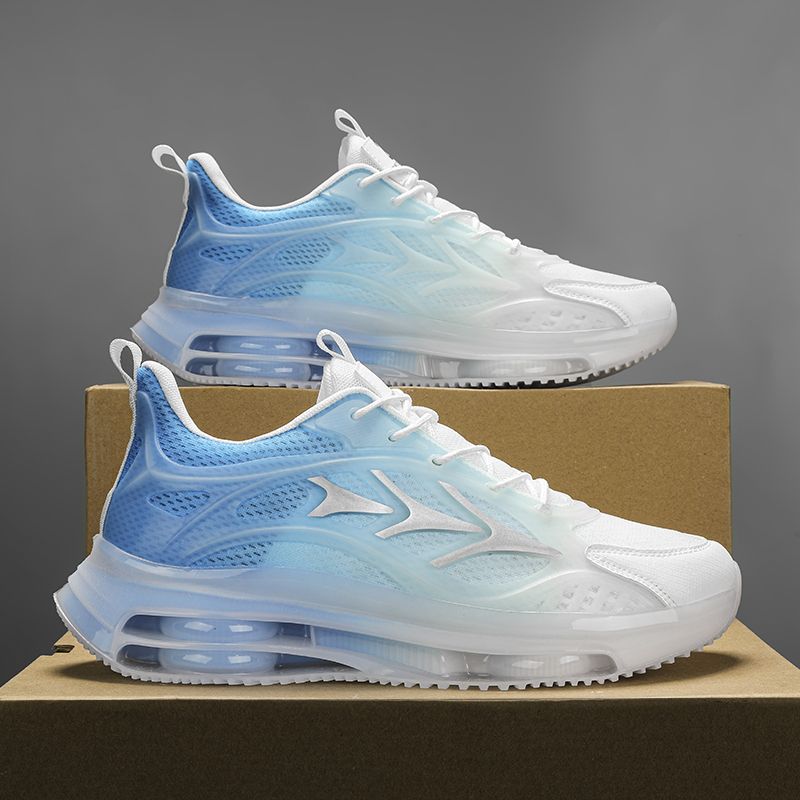 Men's Shoes Summer Breathable New Mesh Sports Running Shoes Air Cushion Shock Absorption Soft Sole Running Casual Dad Shoes