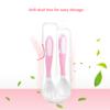 Baby Spoon and Fork Set Travel Case Bendable & Non-Slip Handle Baby Training Spoon with Storage Box Portable Baby Tableware for Babies Infants Toddler