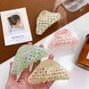 Chic Trendy And Oversized Rhinestone Hair Claw Clip In Soft Pastel Colors For Women