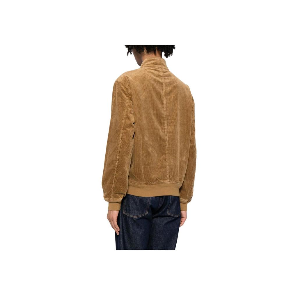 Polo Ralph Lauren Stand Collar Zip Long Sleeve Fitted Solid Jacket Men Jackets Brown 710914227-002