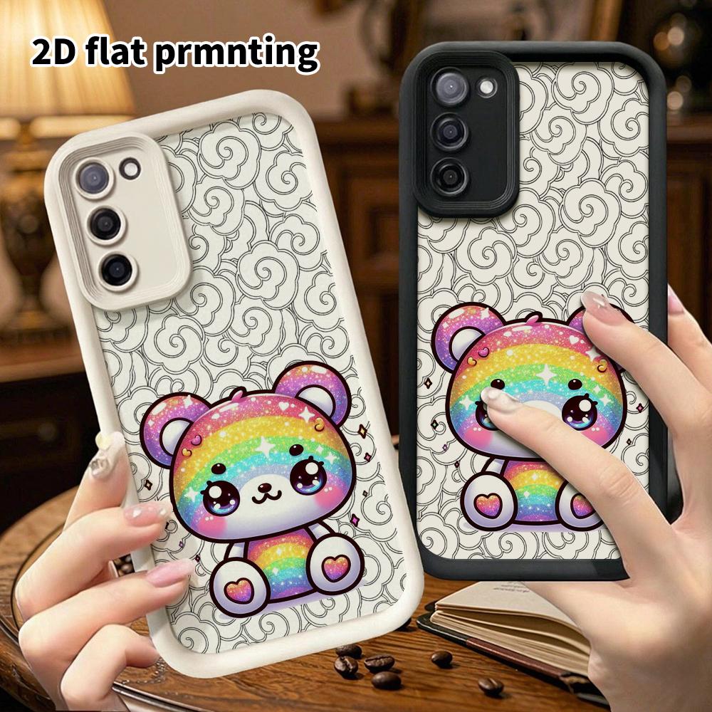 Phone Case: 2D Flat Samsung Galaxy A34 A35 M05 M06 S20 S22 S21 FE Plus 5G Protective Case, Rainbow Panda, Christmas and Halloween Gifts