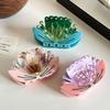 Elegant Floral Design Acetate Hair Claw Clip With Diamond Accents For Women