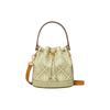 T Monogram Contrast Monogram Embossed T-Shaped Adjustable Detachable Shoulder Strap Leather Bucket Bag Shoulder Crossbody 146294-300