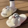Fashion 2025 Cute Cartoon Dog Home Bathroom Slippers For Women Beach Slides Anti-slip Girls Student Summer Platform Shoes Street Sandals