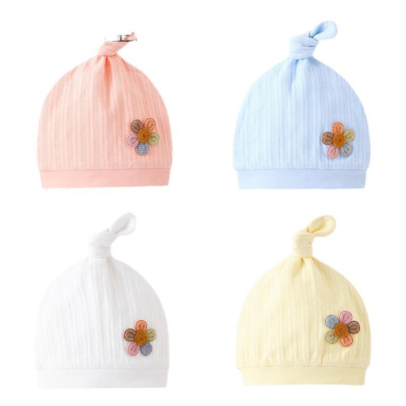Four Seasons Newborn Knitted Cotton Hat - Warm, Soft, Windproof, Conical Style