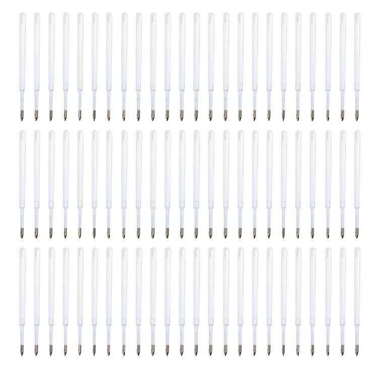 100Pcs Replaceable Ballpoint Pen Refills, Retractable Ballpoint Pen Refills Black/Blue Inks 1.0mm Tip Write Smoothly