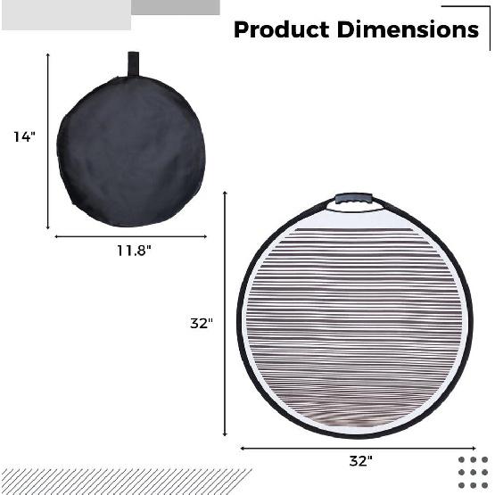 Homaisson Car Dent Detection Board With Storage Bag, 32 Inch Striped Light Reflector Board, Flexible Foldable Dent Panel, Dent Fix Tool For Vehicle