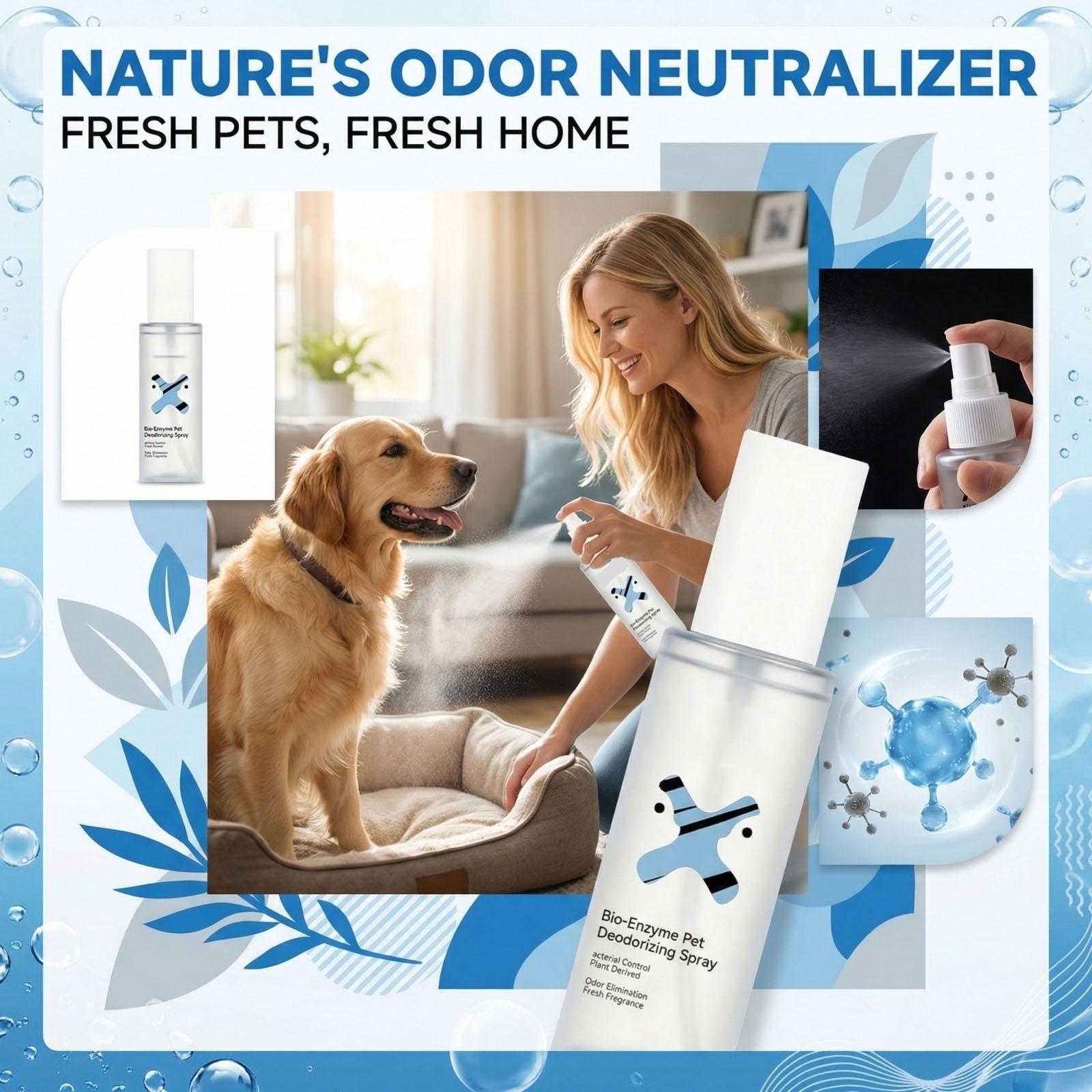 Pet  Spray — Bio-Enzyme Odor Eliminator:  Down Odors And Neutralizes & Dog Urine Smells100ml One Size