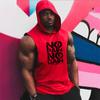Brand Gyms Clothing Mens Bodybuilding Hooded Tank Top Sleeveless Vest Sweatshirt Fitness Workout Sportswear Tops Male