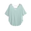 Women's Jazz Dance Loose Short-Sleeve T-Shirt with Back Cutout and Sun Protection