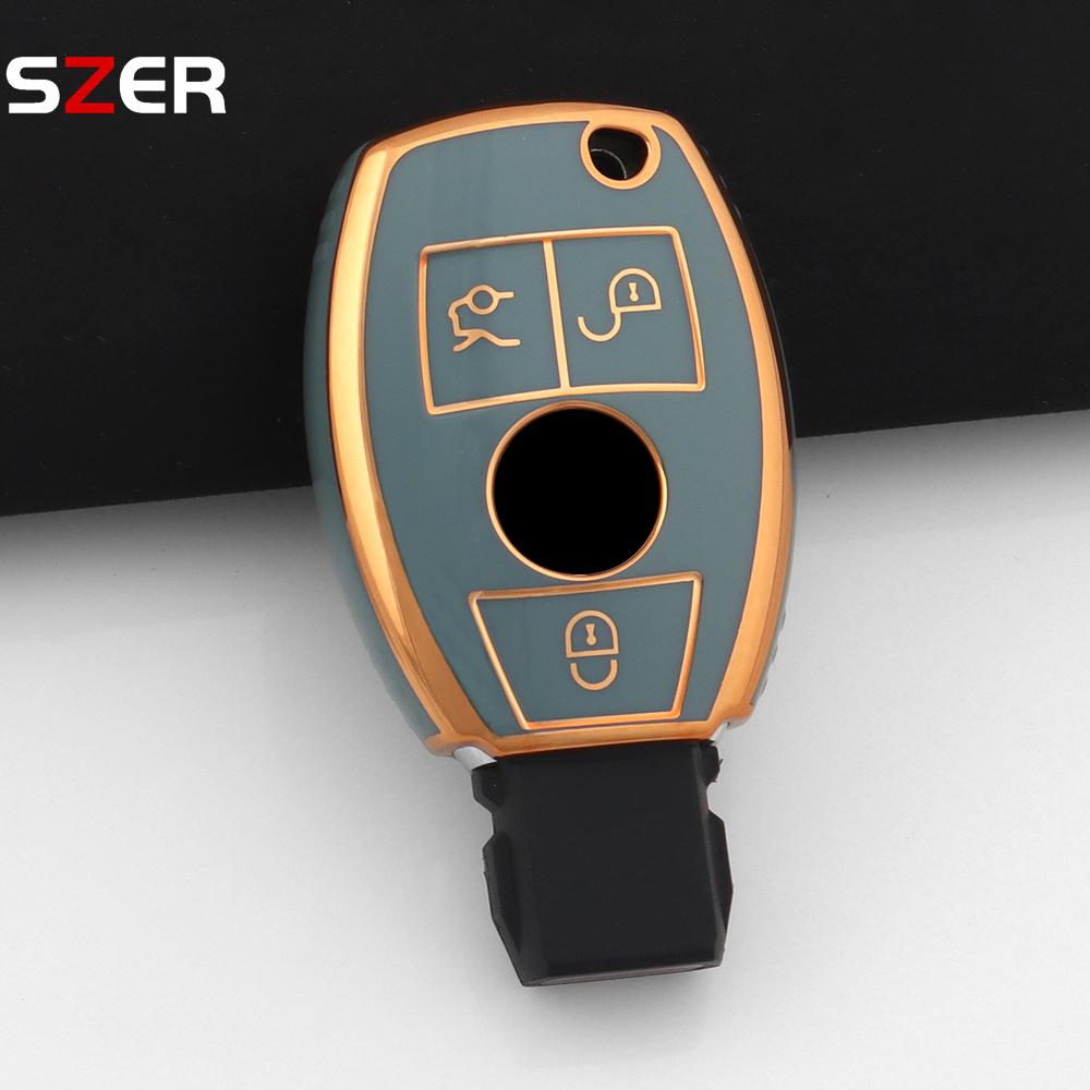 Tpu Car Key Case Shell Cover Fob For Mercedes Benz Cla Gla Glc Glk W176 W463 W251 A B C E S Class W204 W211 Accessories