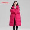 Parka longue à capuche en duvet pour femme 2025