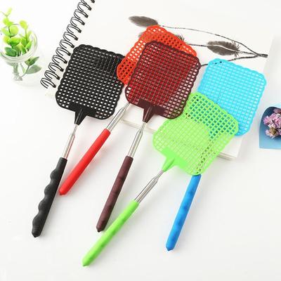 28cm Telescopic Fly Swatters Retractable Manual Plastic Fly Swatter Extendable Flyswatter with Long Pole Can Extend To 73cm.